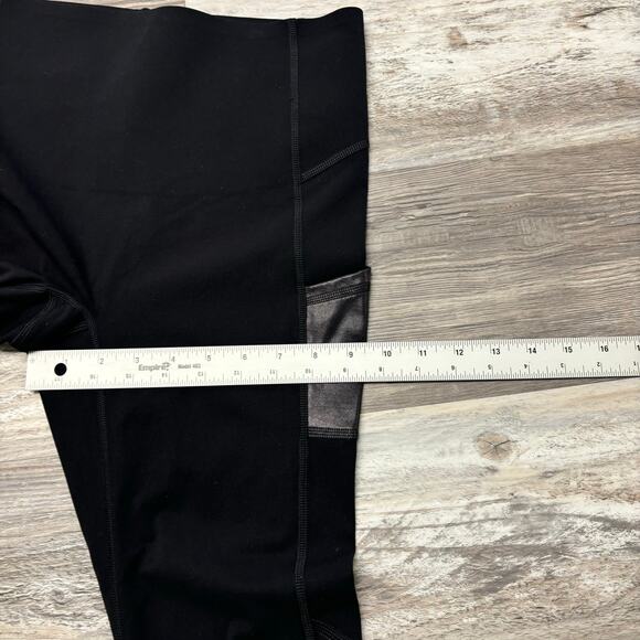 Spanx Everywear Gloss Black M‎ Metallic Panel Pullover Yoga Gym Fitness Legging - Picture 7 of 12